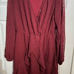 Chic Maroon Long Sleeve‎ Dress Red Size M Photo 0