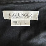 Kay Unger  Green/Black Animal Print Ruched Dress - size Large Photo 7