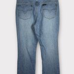 Harley Davidson Womens size 16/33 Side Snap Bootcut Wide Leg Riding Denim Jeans Photo 1