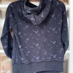 American Eagle Women's Medium Navy Full Zip Drawstring Hoodie Y2K Streetwear Photo 2