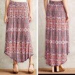 Anthropologie  Postmark Western Bohemian Maxi Skirt Size Medium Aztec Broomstick Photo 6