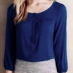 Anthropologie  Maeve Emmaline Swiss Raised Clip Dot Textured Blouse Size 4 Photo 1