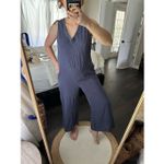 Cloth & Stone  Women’s Small Blue Wide Leg Jumpsuit NWT Photo 1