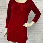 Vintage 60s Red Velvet GoGo Mod Mini Dress M/L Size M Photo 0