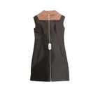 Vintage Womens Gray Dress & Coat Set Button Details Photo 7