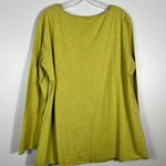 Tyler Boe Green Cotton Cowl Scoop Neck Long Sleeve Blouse XL Lagenlook Relaxed Photo 7