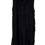 Holding Horses Womens Shirt Dress Button Up Sleeveless Knee length Black Size 8 Photo 0
