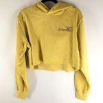 RE/DONE Womens Cropped Hoodie Sweatshirt Ford Mustang Long Sleeve Yellow XS/S Photo 2