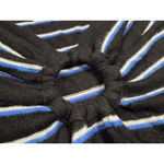 BAILEY 44 Striped Top Blouse Long Sleeve Black Blue white Medium Made in USA Photo 3