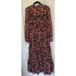 Lost + Wander  Love Story Black Multicolor Paisley Floral Long Sleeve Midi Dress Photo 4