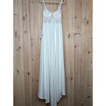 Lulus NWT Positively Romantic White Sheer Mesh Embroidered Maxi Dress Bridal S Photo 8