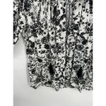 Farmers Market Blouse Women 2X Black White Floral 3/4 Sleeve Loose Rayon Boho Photo 4
