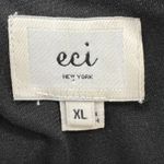 ECI ‎ Velvet Burnout Blouse Top Long Sleeve Damask Print Keyhole Back Bell Sleeve Photo 2