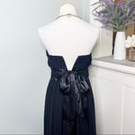Bill Levkoff Black Bridesmaid Dress Long Formal Gown Strapless Chiffon Photo 5