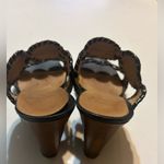 Jack Rogers  Luccia Wedge
Platform Sandal Black w/Patent
Leather Size 7 Photo 3