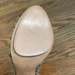 Badgley Mischka Mark & James  Leather Stiletto heel peep toe bootie Brown Size 10 Photo 4