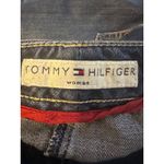 Tommy Hilfiger ‎ Denim Skirt Button Front Dark Wash A Line Embroidered Pockets 14 Photo 9