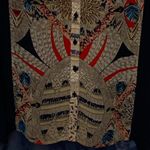 Jeans by Buffalo Navy Sheer V Neck Blouse Red Size M Photo 2