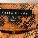 Haute Monde  Black and Orange Patterned pleather skort small Photo 1