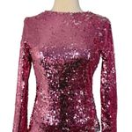 superdown  Cindi Pink Sequin Mini Dress Cut Out Backless Club Dance Festival XS Photo 6