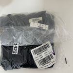 Madewell  Sleeveless Crewneck Bubble Top Black Cotton Pleated Draped Small NWT Photo 10