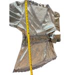 Capacity Unlimited Gray Spiderweb Like Design Lace Trim Wrap Satin Feel XL Top Photo 7