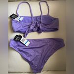 California Waves NWT  2 Pieces Swimsuit Bikini Size XL Purple Color Photo 3