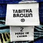 Tabitha Brown Puff Sleeve Midi Dress Mixed Floral Polka Dot A Line Blue Orange 2 Photo 4