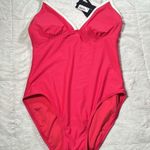 Tommy Hilfiger Swimsuit One Piece Watermelon Pink Colorblock size 8 NEW Photo 1