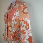 Loft Ann Taylor Orange Coral Floral 6 Blazer Photo 15