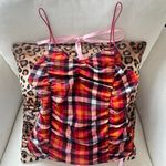 Crave fame Y2K vintage plaid mesh cami tank top Photo 2