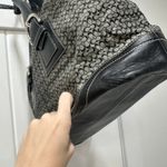 Coach Soho Satchel Shoulder Bag Signature Canvas Print Black Buckle Y2K Leather Photo 11