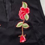 Pretty Little Thing New Embroidered Floral Choker Neck Shift Dress Black Size 4 Photo 12