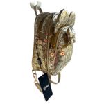 Gold Sequin Mini Backpack Bow Ear Detail Convertible Crossbody Bag NEW with tag Photo 2