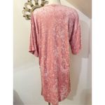Free People  Pink Crushed Velvet Split Hem Tunic Dress M Photo 1