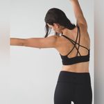 Lululemon Superb Bra Sz 4 Black Practice Cotton Strappy Open Back Photo 12