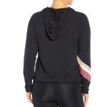 Wildfox Sweat Halo Black Hoodie Pullover with Pink Stripes Photo 4