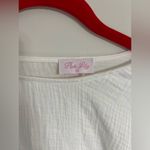 Pink Lily NWOT Pink Lilly White Ruffle Top Photo 2
