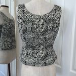 Tahari Y2k vintage jacquard metallic cropped dress sleeveless blouse Photo 4
