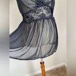 Cinema Etoile Black Lace Sheer Negligee Top, Size Large Photo 2