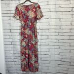 Angie Y2K  Floral Maxi Dress Vintage Women’s Medium Boho Short Sleeve Cottagecore Photo 7