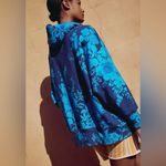 Free People Movement Sprint To The Finish Printed Hoodie Floral Blue Combo Photo 2