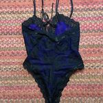 80s VTG VS PURPLE & BLACK LACE ONE PIECE BODYSUIT Photo 5