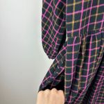 Madewell  Plaid Flannel Shirt Dress Raglan Button Front Casual Oversized US 0 NWT Photo 9