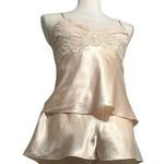 Luxurious Satin Lace Trim Pajama Set Photo 0