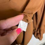Amanda Uprichard  Hazelnut Wheatley New York Women's Brown Ruffle Blouse Size XL Photo 4