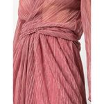 IRO  Canian Dress in Light Pink 40 New Womens Metallic Shirt Faux Wrap Mini Photo 11