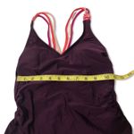 Kona Sol NWOT Dark Purple Crisscross Tri-Color Strap Strappy One Piece Swimsuit New Photo 5