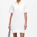 Madewell Denim Pop Over Dress Pure White Size Large Photo 0