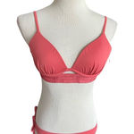 Shade & Shore NWT Womens Mauve Ruched Halter Bikini Swimsuit - Sz 34B / M Photo 0